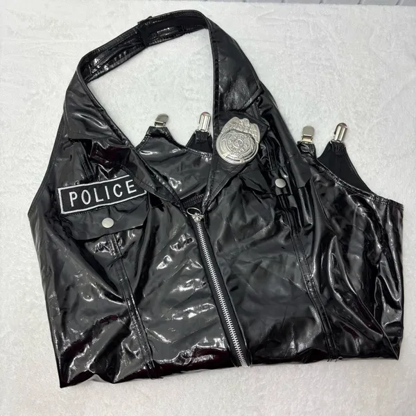 Spirit Shiny Black Police Bodysuit Size‎ M - Image 3