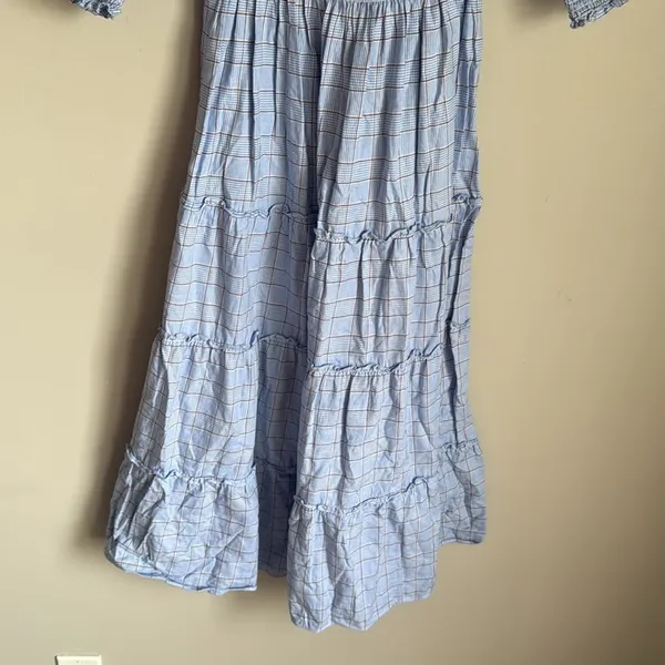 Hill House Nesli Dress in Diana blue check XS - Image 3