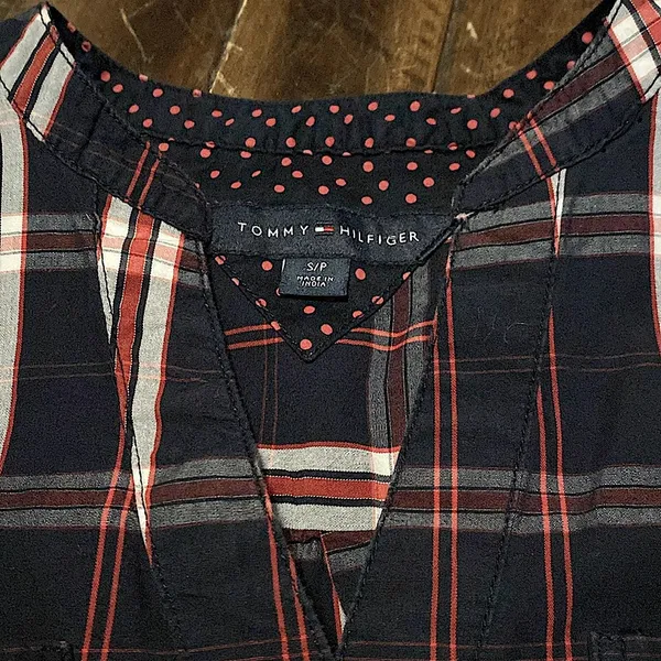 Tommy Hilfiger plaid cotton top - Image 7