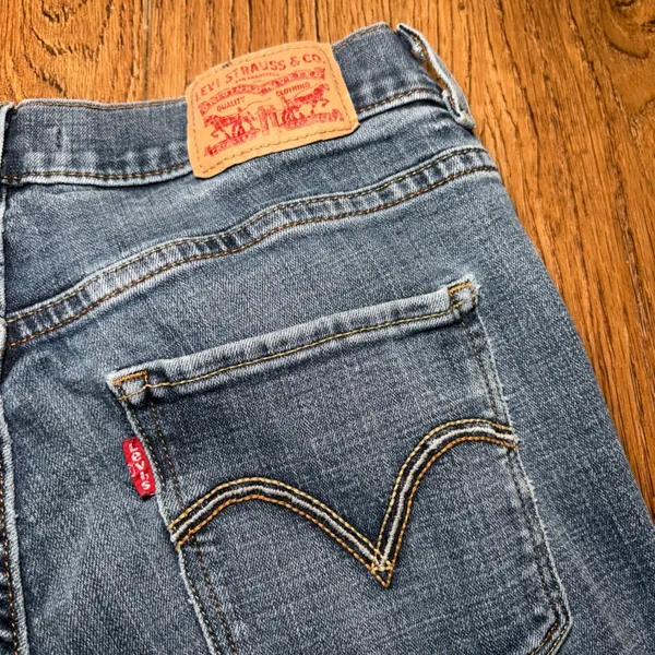 Levi's Classic Bootcut Jeans Medium Wash Raw Hem Womens Size 4 27x29 - Image 9
