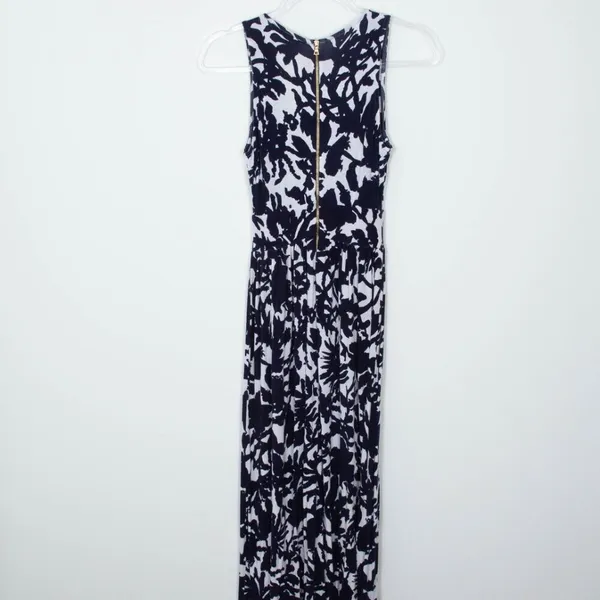 Milly For Design Nation Blue and White Floral Sleeveless Maxi Dress‎ Womens XS - Image 7