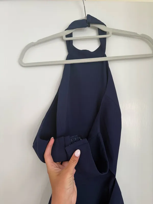 Revolve Dress Navy Short halter neck - Image 3