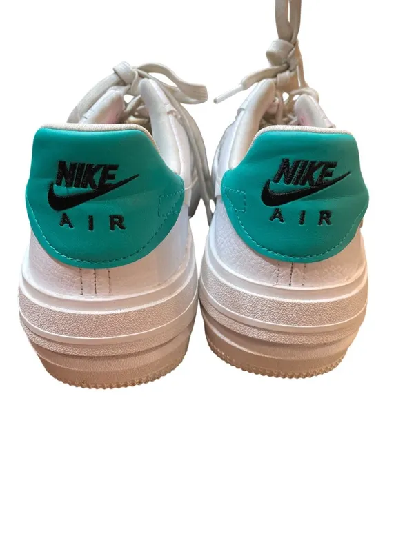 Nike Air Force 1 wms white green platform leather LT sneakers sz 8.5 SKU 10-335 - Image 12
