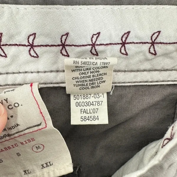 Vintage Y2K 2007 Classic Rise Old Navy Wide Leg Grey‎ Chino Pant Drawsting Hem - Image 7