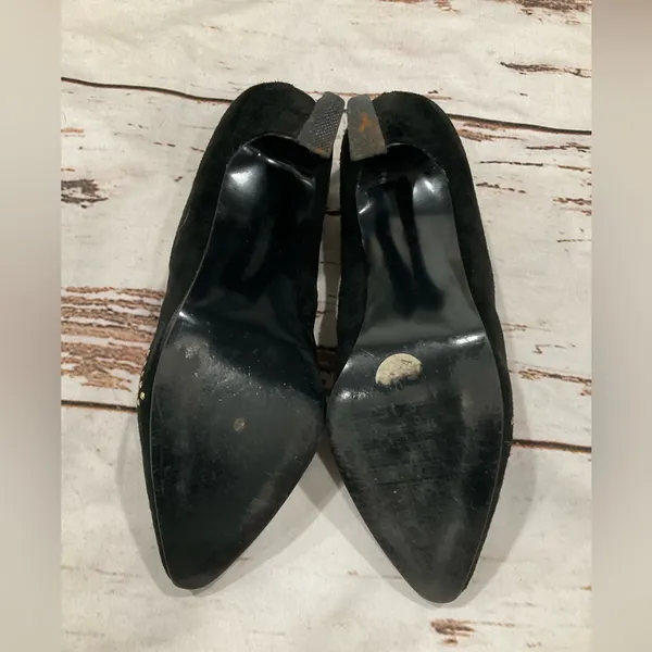 Vintage Ellemenno Leather Sherry Black Pumps‎ - Image 8