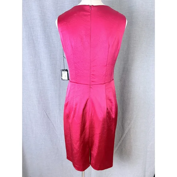 Nanette Lepore Pink Sleeveless‎ V Neck Cocktail Dress Date Night Office Siren 8 - Image 2