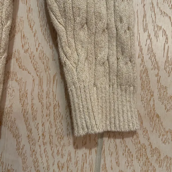 Charter Club Women’s Large Beige Cable Knit Sweater - Image 4