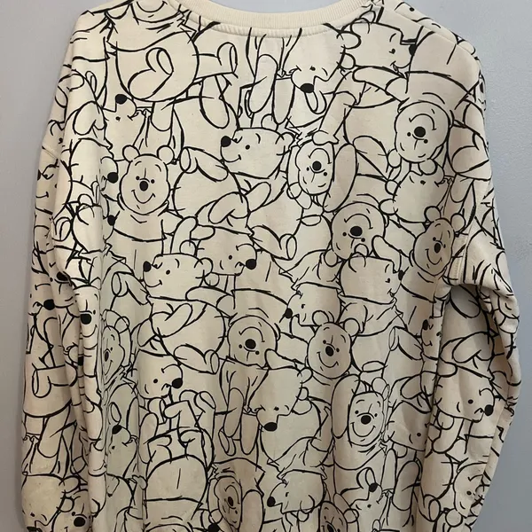 Disney Winnie the Pooh Women's Cream‎ Sweatshirt Size S - Image 2