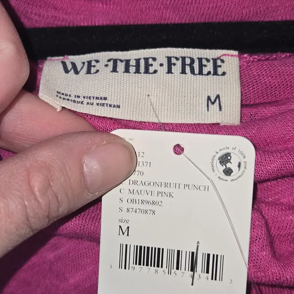 We The Free Pink Asymmetrical Sleeveless Tank Top - Image 3