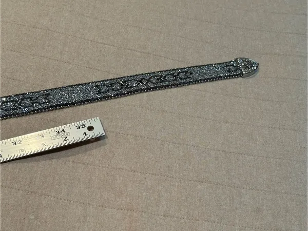Stanley Silver Crystal-Embellished Western Belt - Image 2