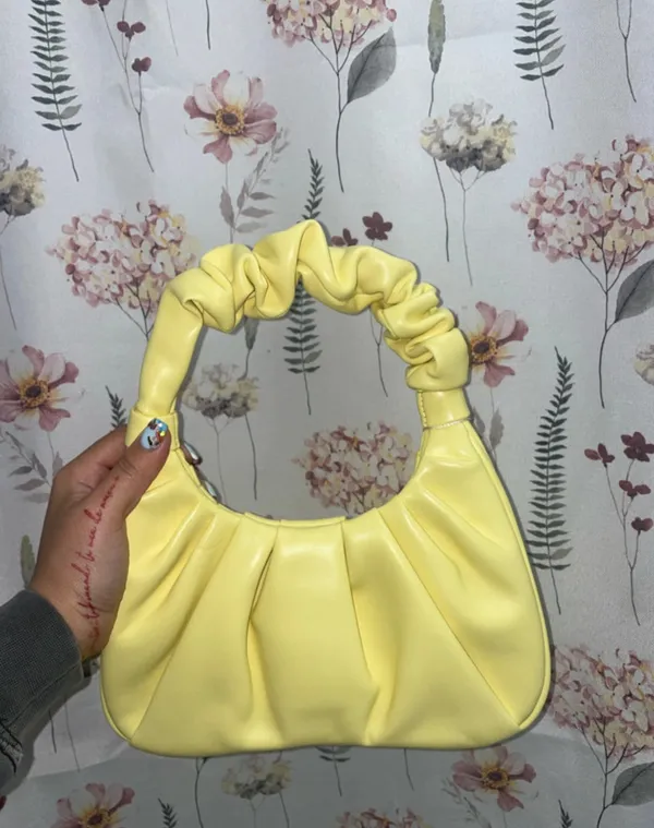 JW PEI Gabbi Ruched Hobo Handbag - Light Yellow - Image 3