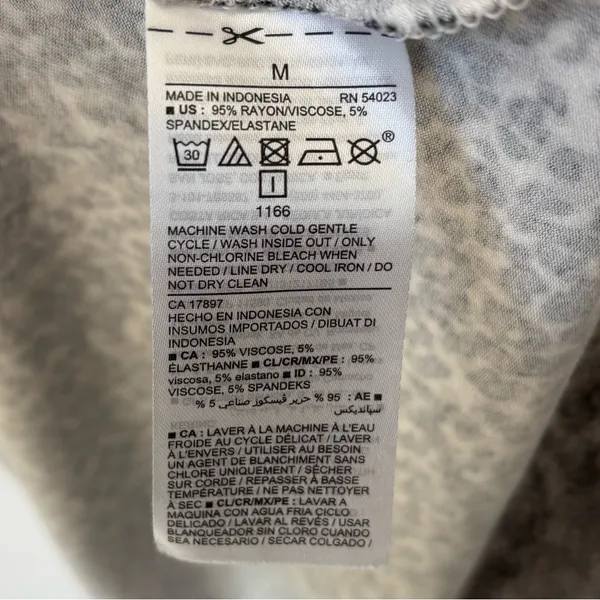 Old Navy Long Sleeve Mini Dress Cheetah Print Flowy Jersey Knit Flouncy Brown - Image 6