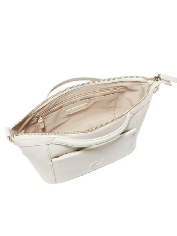 NWT Cole Haan Leather Grand Ambition Small Duffle Shoulder Bag Silver Birch - Image 3