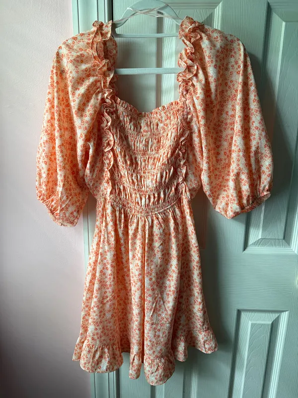 Orange summer dress Size M - Image 3