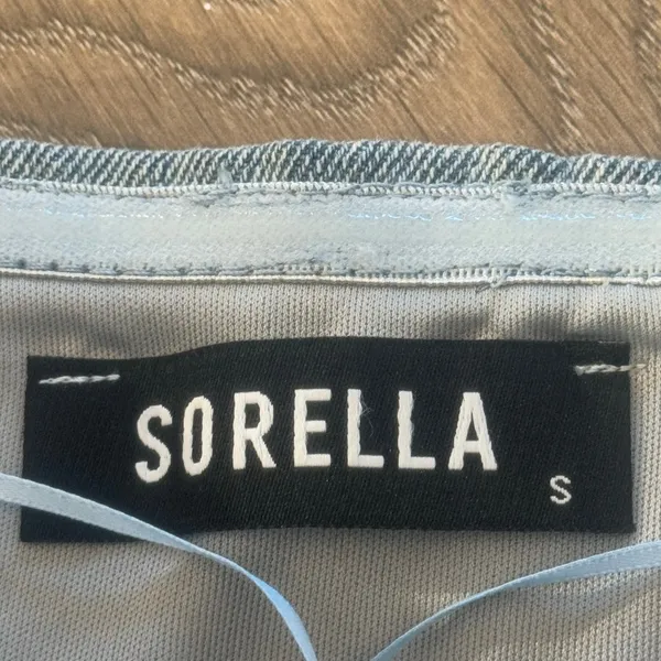 Sorella Denim‎ Zip Up Corset Size Small Chic Blogger Fav - Image 7