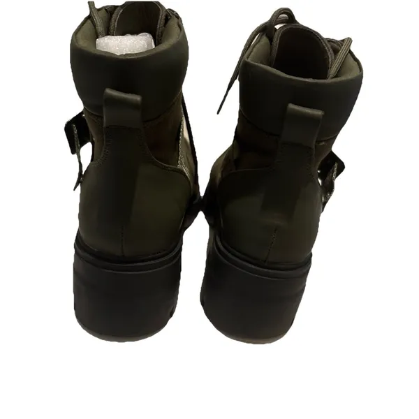 REDTOP Combat Boots Chunky Lug Sole Ankle Boots Lace Up Buckle Womens Sz 7.5 - Image 4