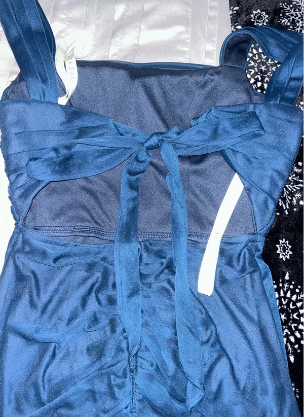 Navy Prom Dress Azazie Blue - Image 6