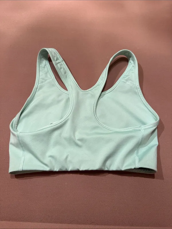 Nike Light Mint Racerback Sports Bra with Black Swoosh - Image 3