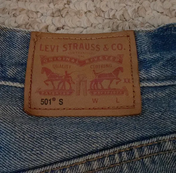 501 Distressed High-Waisted Jeans - Image 3