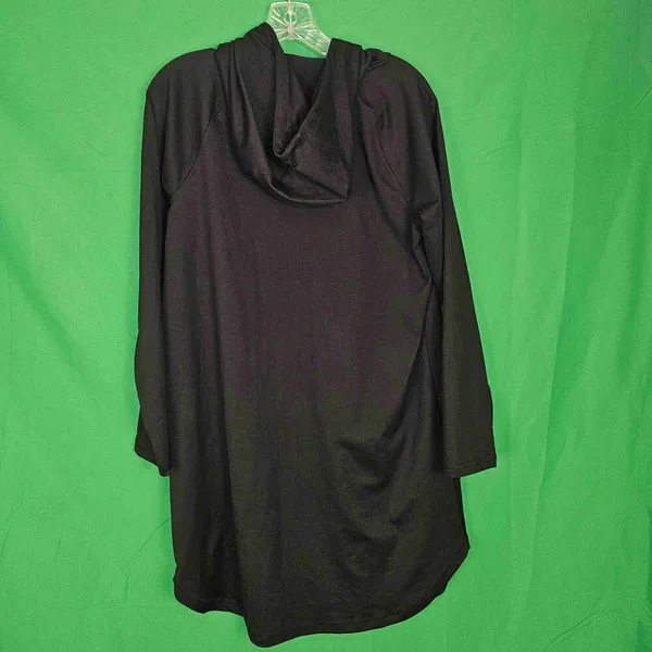 NWT J Jill‎ Womens Black Fit Peach Soft Hooded Dress Medium - Image 2