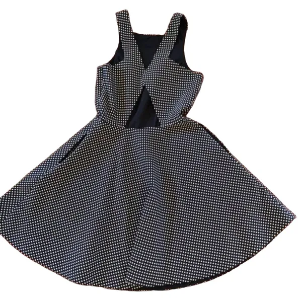Club Monaco Marci Mini Dress Aviator Navy White Dots - Image 2