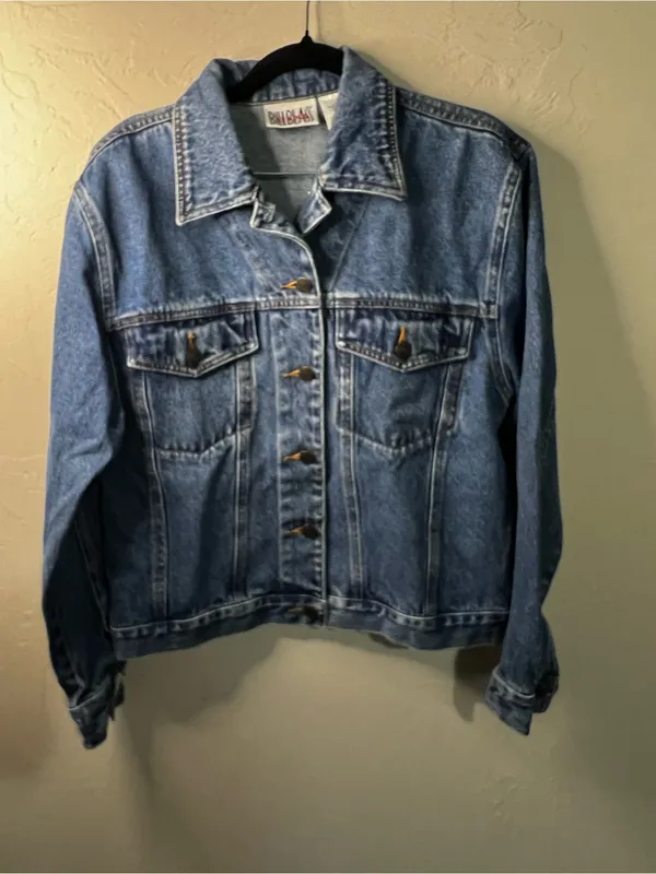 Bill Blass Vintage 90s Denim Trucker Jean Staple Retro Jacket - Image 2