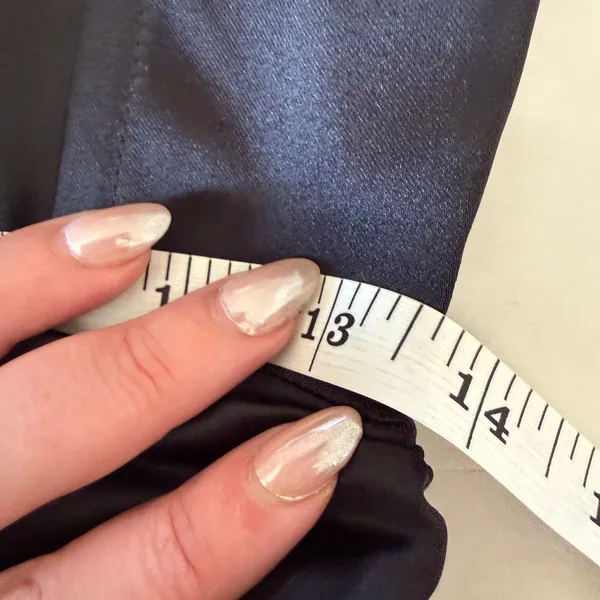 ZARA | Black Satin Corset Top Ruched Midi Skirt with Slit Cocktail Dress | Small - Image 8