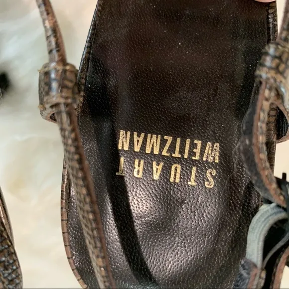 Stuart Weitzman strappy brown heels size 7.5‎ - Image 3