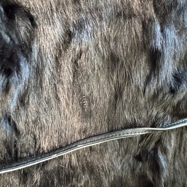 Wilsons Leather Maxima Genuine Fur Coat Hooded Black Belted Pom Luxury‎ Small - Image 14