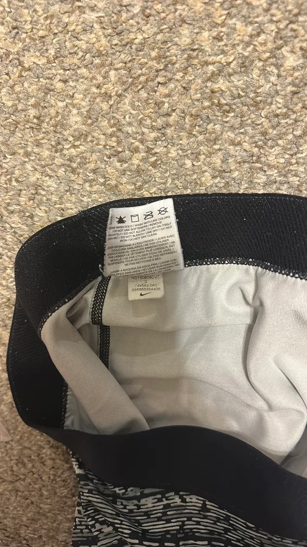 Black White Nike Dri-Fit Spandex Pro Shorts S - Image 4