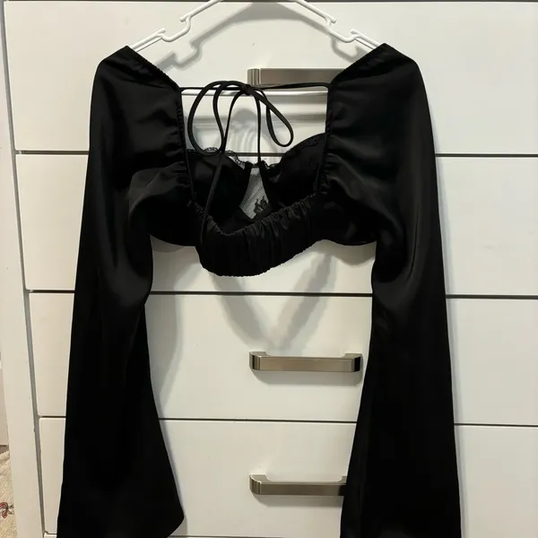 Princess Polly Passionate Micro Crop Top Black NWT - Image 4