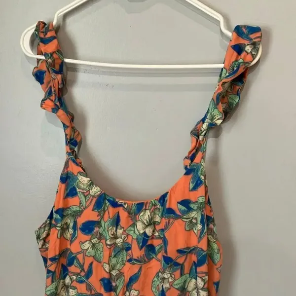Free people Dear You Floral Mini Dress Ruffle Straps Large NEW #785 - Image 7