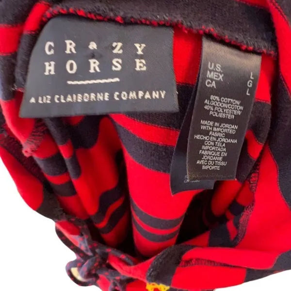 Vintage Crazy Horse‎ Top Red Size L - Image 4