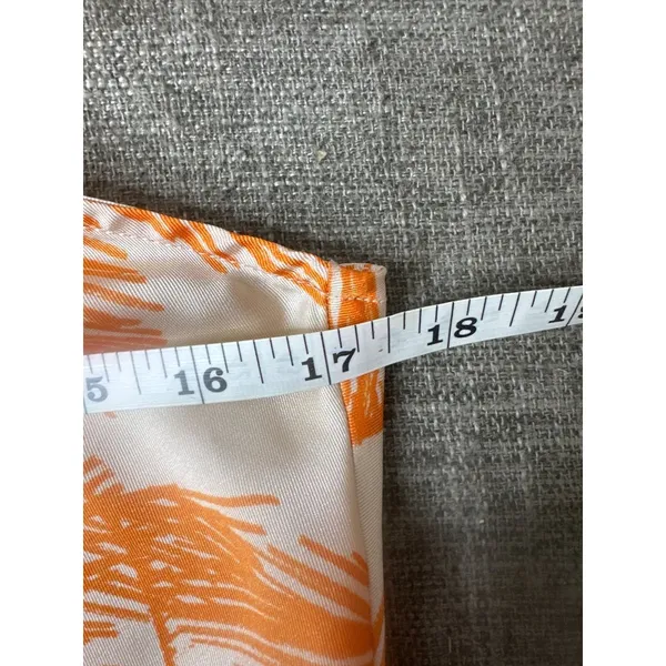 Future Collective Womens Small Slip Dress Orange White Palm Trees Beach Cruise - Image 7