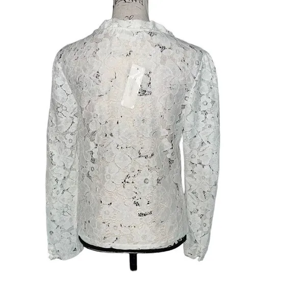 ‎OC Orderplus white lace blouse medium NWT White - Image 2