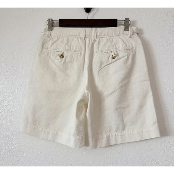 Free People Ivory Herringbone Cotton Shorts Women’s Size 0 Boho Preppy Casual - Image 2