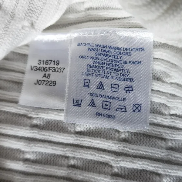 Lands End Preppy Turtleneck Womens XL White Cable Knit Classic Sweater - Image 5