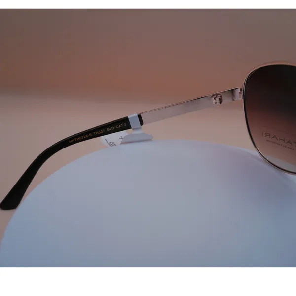 Tahari Womens Aviator Sunglasses Gold Frame Brown Gradient Lens HHTH0728-R TH527 - Image 5