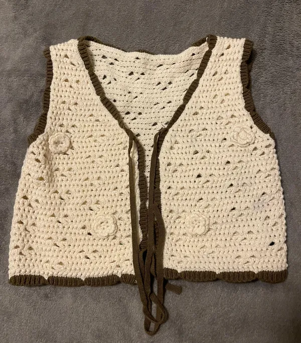 Crocheted Top️ White - Image 3