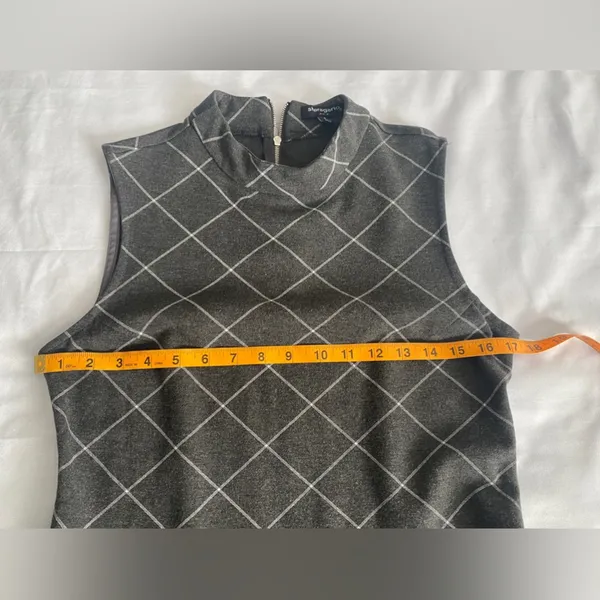 Sharagano Sleeveless Dress Gray/White‎ Size 6 - Image 6