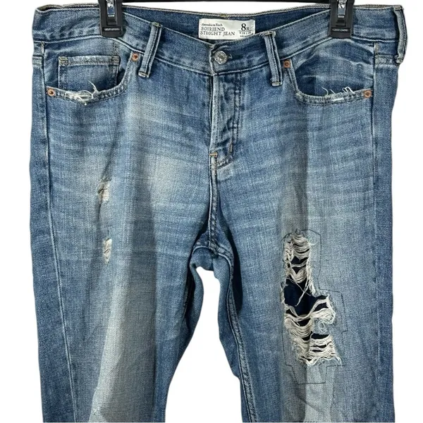 Abercrombie Button Fly Boyfriend Jeans 8R | 90s Denim Model Off Duty - Image 4
