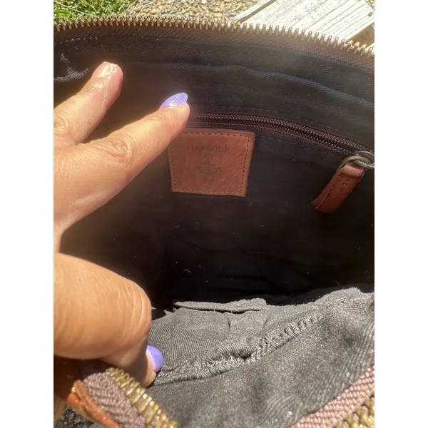 Harbour 2nd Leather Brown Crossbody Distressed Buckle‎ Purse - Image 3