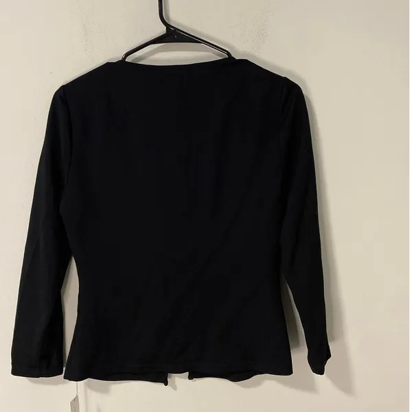 NWT Reformation Owen Knit Top Black Cutout Button Top M - Image 3