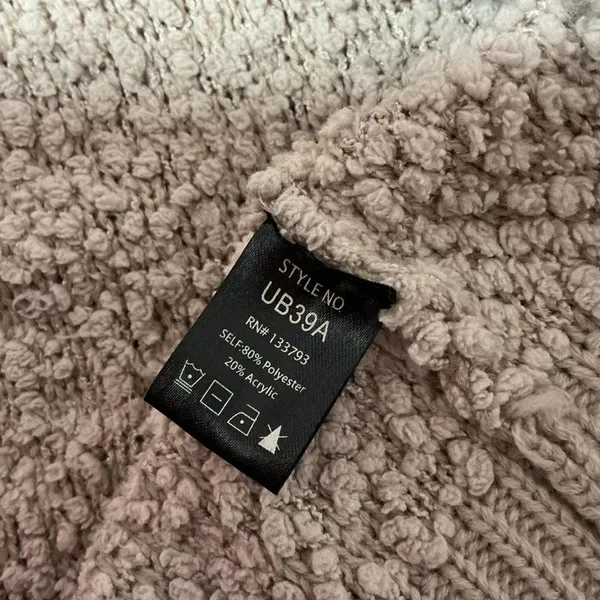 POL Clothing Oversized Popcorn Open Front Cardigan‎ Beige UB39A Womens Size S - Image 4