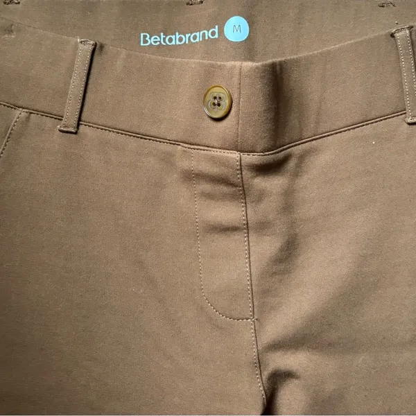 Classic Betabrand Two-Pocket DPYP Dress Yoga Pant Sz M Straight Stretch Nutmeg - Image 5