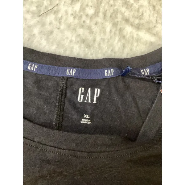 Gap Womens Long Sleeve Tee True Black Crew Neck Shirt XL NWT‎ GP003758 - Image 2
