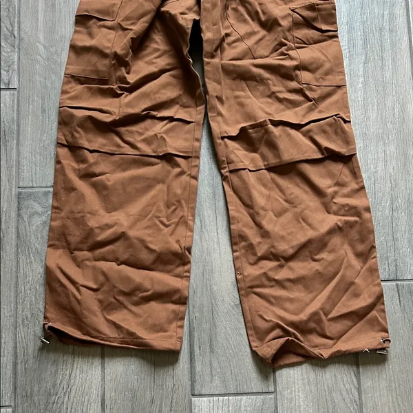 White Fox Boutique Tan Cargo Pants - Image 6
