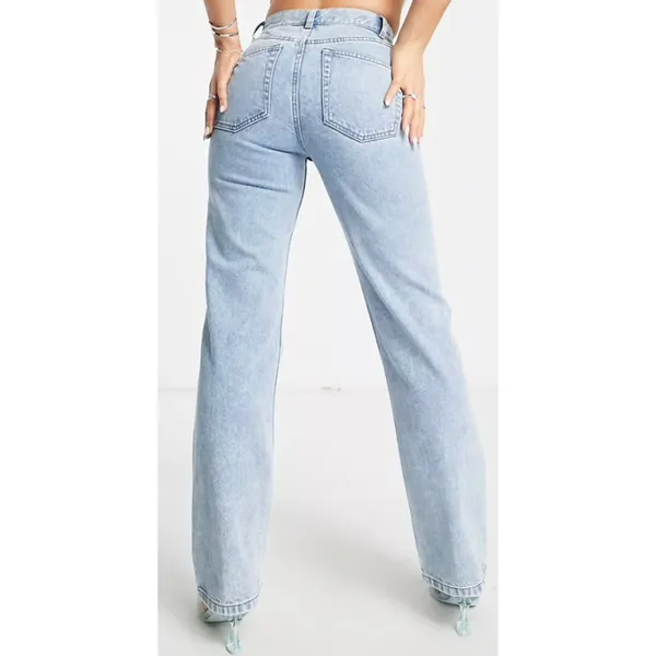ASOS Deisgn 90s Straight Leg Jeans in Light Blue, Size 24X34​​​​​​ - Image 2