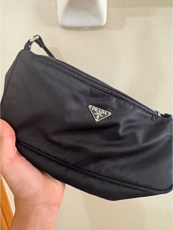 Nylon Shoulder Prada Bag Black - Image 2