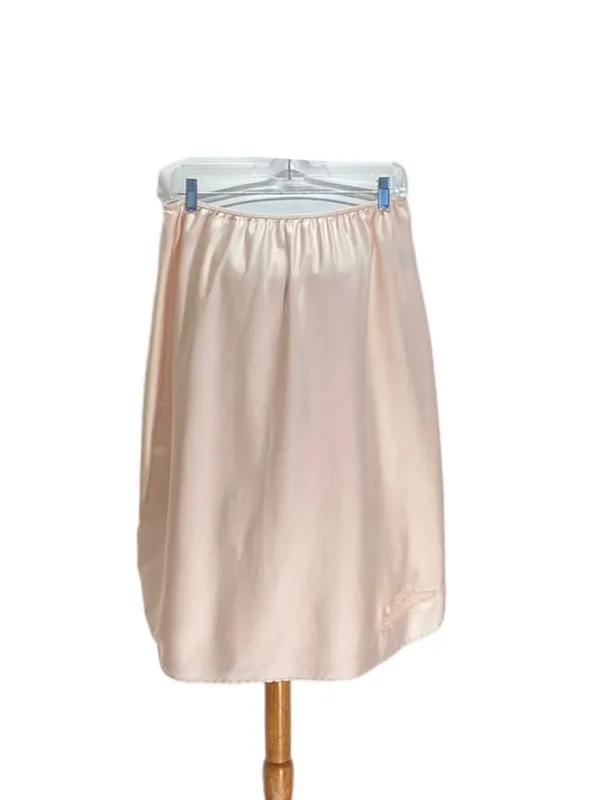 Vintage Bali Slip Skirt Pink Size M Cottagecore Coquette Spring Satin Bohemian - Image 2